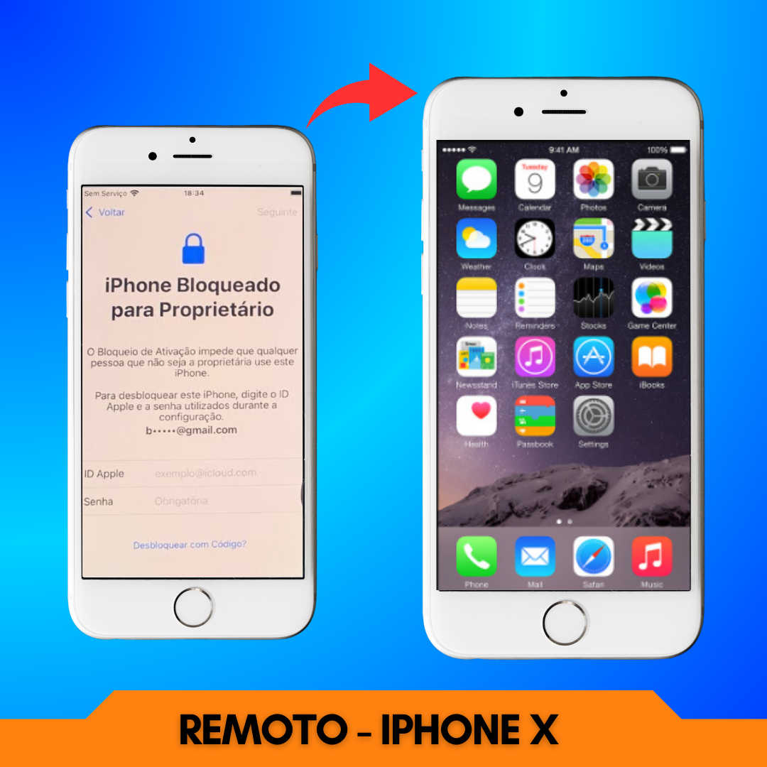 Desbloqueio iPhone X: Semi Definitivo Remoto