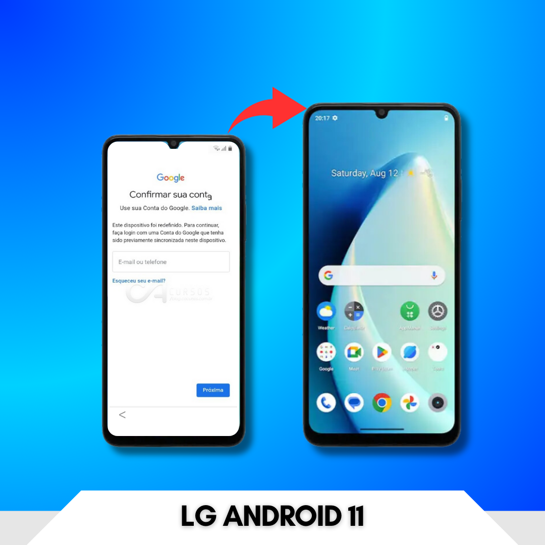 Conta Google LG: Android 11